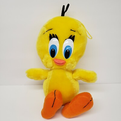 #ad Mighty Star 13quot; Tweety Bird Warner Bros 1971 Yellow Orange Stuffed Vintage Plush