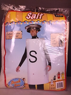 #ad Salt Shaker Adult Costume White Body Length Halloween Rasta Imposta New. C37