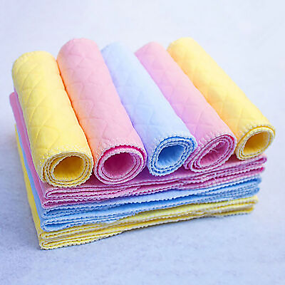 #ad 10 Pcs Cloth Diaper Washable Soft Natural Cloth Diaper Three Layers