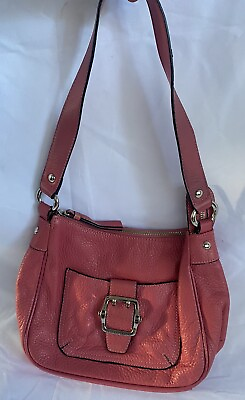 #ad Franco Sarto Red Medium Zipper Closure Vintage Handbag