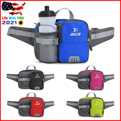 #ad Outdoor Cycling Camping Hiking Belt Bag W Water Bottle Holder Waist Fanny Pack