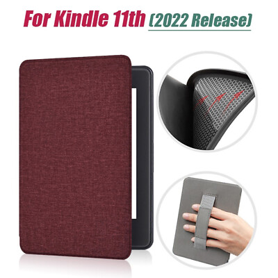 #ad Leather Smart Case Hand Strap Cover For All New Kindle 11th Gen 2022 Release