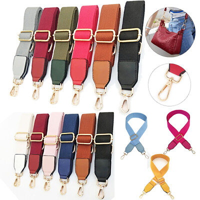 #ad Wide Shoulder Bag Belt Strap Crossbody Adjustable Replacement Handbag Handle New