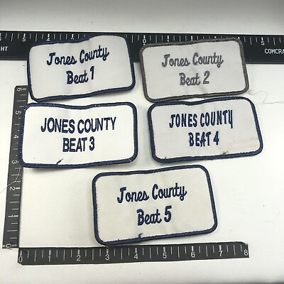 #ad 5 Patches Used JONES COUNTY BEAT 1 2 3 4 amp; 5 Patch ONLY 1 5 Available 00DB