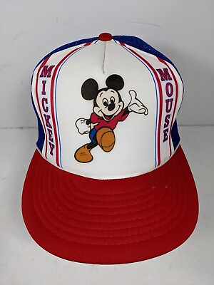 #ad Vintage 1982 Mickey Mouse Walt Disney Baseball Hat Cap Snapback