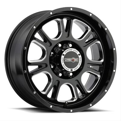 #ad Vision 399 Fury 20x10 Gloss Black Silver Aluminum Wheel Rim 8x6.5
