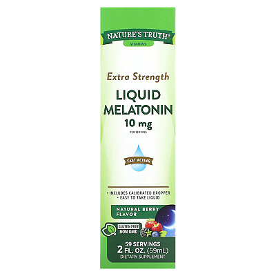 #ad Liquid Melatonin Natural Berry 10 mg 2 fl oz 59 ml