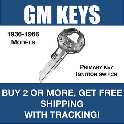 #ad 1936 1966 GM Chevy Pontiac Chevrolet GMC cut by code keys to key codes 9001 9250