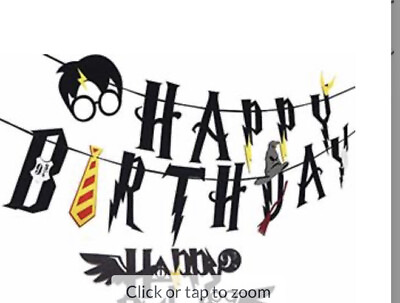 #ad Harry Potter Birthday Decorations Birthday Banner And 20 Pcs Cup Cake Toppers