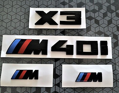 #ad Gloss Black for X3 M40i Emblem Rear and Fender Set. X3 M40i Emblem set