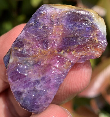 #ad 23.0g Gemmy Natural Purple amp; Blue Corundum Crystal Specimen ie2477