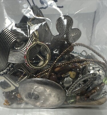 #ad 1 Pound Lb Bag Jewelry Vintage To Modern Lot Craft Some Wearable Resell