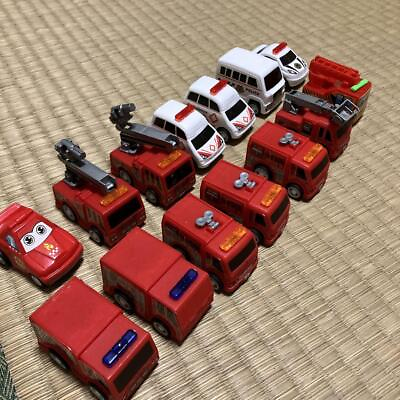 #ad Pullback Ambulance Fire Engine Ladder Truck Police Car Mini Set Vehicle