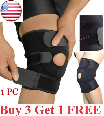 #ad Knee Brace Compression Sleeve Support Sport Joint Arthritis Patella Stabilizer