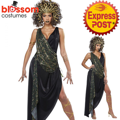 #ad CA880 Sedusa Medusa Mythical Serpent Siren Halloween Greek Goddess Evil Costume