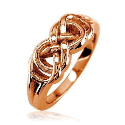 #ad Thick and Heavy Double Infinity Ring 7.5mm Wide in 14k Pink Gold