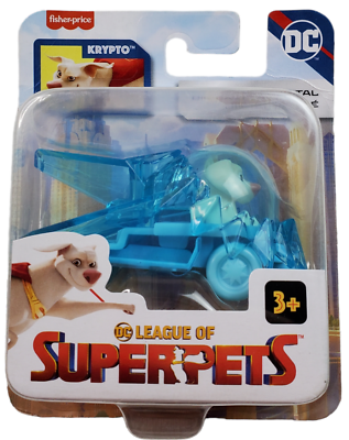 #ad Fisher Price DC League Of Super Pets Krypto Die Cast Vehicle Mattel New