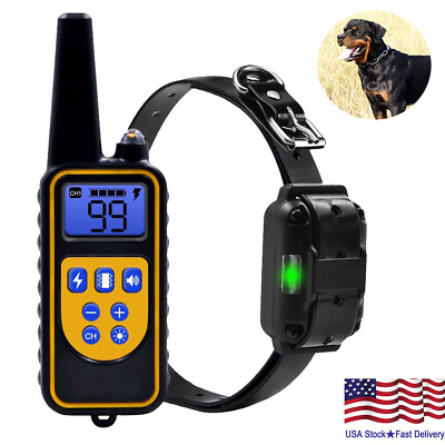 #ad 2625 FT Pet Dog Training Collar Rechargeable Remote Shock PET Waterproof Trainer