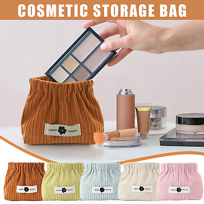 #ad Small Makeup Bag for Purse 1 5pcs Pouch Elastic Self closing Travel Storage Bag