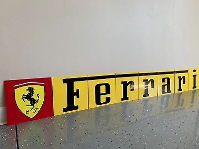 #ad Amazing 80” 8 Piece Ferrari Italian Racing Vintage Reproduction Garage Sign