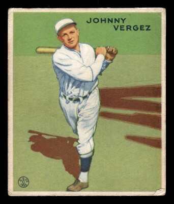 #ad 1933 Goudey Baseball #233 Johnny Vergez GD