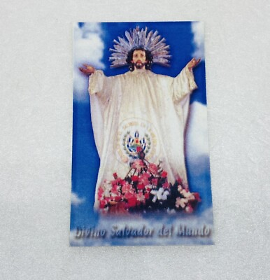 #ad Vintage “Divine Savior Of The World” Jesus Christ Icon Picture Bookmark Card 34