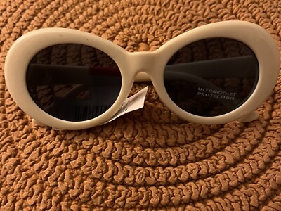 #ad vintage oval plastic frame sunglasses