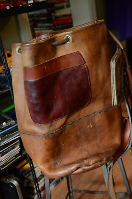 #ad Men#x27;s leather bucket bag Tri tone in Brown