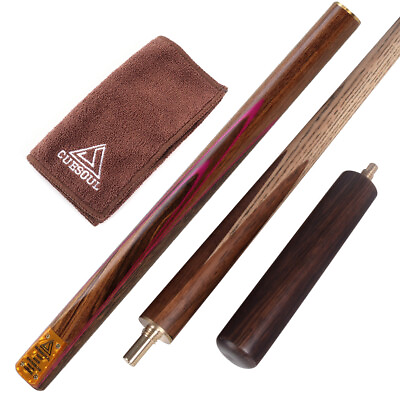 #ad CUESOUL 3 4 Piece Ash Pool Snooker Cue 18oz Walnut with Butt extention 9.5mm