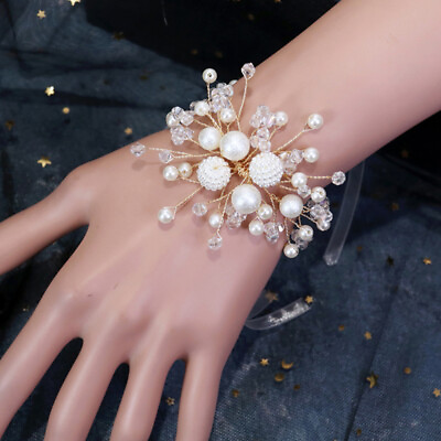 #ad Wristlet Band Bracelet Wrist Flower Wedding Wrist Flowers Wedding