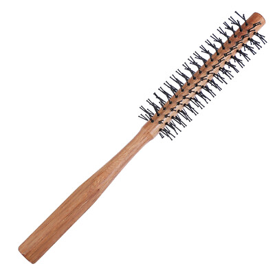 #ad 1PC Hairdressing Cylinder Comb Curly Round Boar Bristle Beard Brush Combs