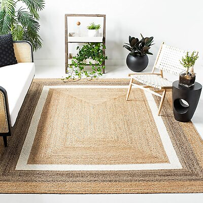 #ad Rug Jute Runner 100% Natural Braided Reversible Carpet Modern Living Area Rugs