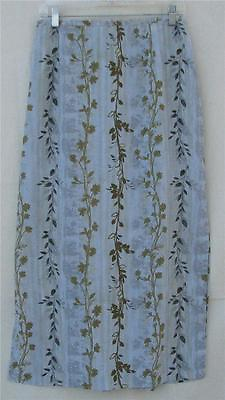 #ad L Greens Textured LONG STRAIGHT Paul Harris Design SPRING Skirt MADE USA $4.50SH