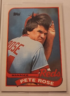 #ad 1989 Topps PETE ROSE #505 Manager Cincinnati Reds MINT Sharp Baseball Card 💎