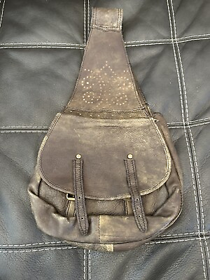 #ad Vintage Early 1900s Saddle Bag Leather from India Brand Unknown