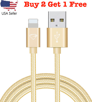 #ad Heavy Duty Braided USB Cable Data Sync Charging Cable for with iPhone 14 13 12