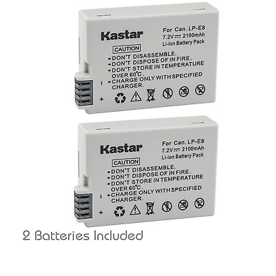 #ad Kastar 2Pack Battery for Genuine OEM Canon LP E8 Rebel T2i T3i T4i T5i 550D 600D