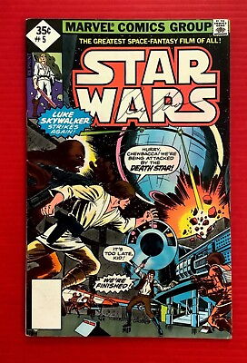 #ad STAR WARS #5 REPRINT SIGNED BY ROY THOMAS 1977 VERY GOOD FINE BUY TODAY