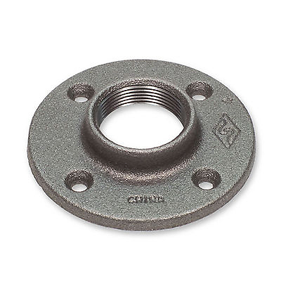 #ad 2quot; BLACK MALLEABLE IRON FLOOR FLANGE fitting pipe npt