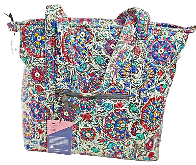 #ad Vera Bradley Large Tote Cotton Stained Glass Medallion