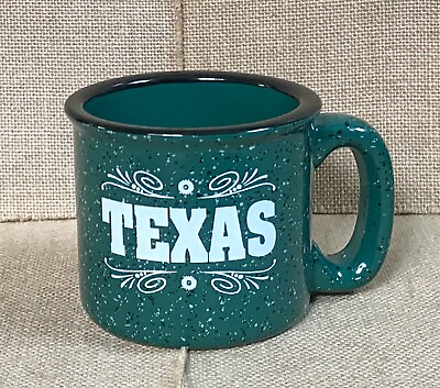 #ad Texas Green Speckled Confetti Heavyweight Coffee Mug Cup State Pride