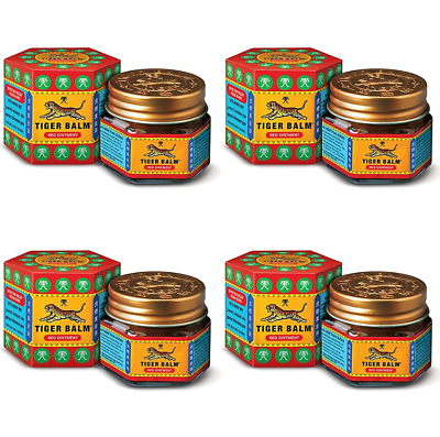 #ad Tiger Balm Red Super Strength Pain Relief Ointment pack of 4 Jars