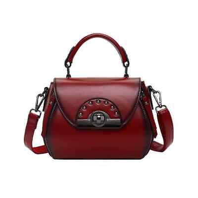 #ad Genuine Leather Women#x27;s Handbag 2020 New Fashion Retro High Quality Leather R...