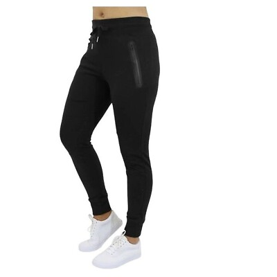 #ad NWT Blu Rock Women#x27;s Jogger Sweatpants in Black Size Large