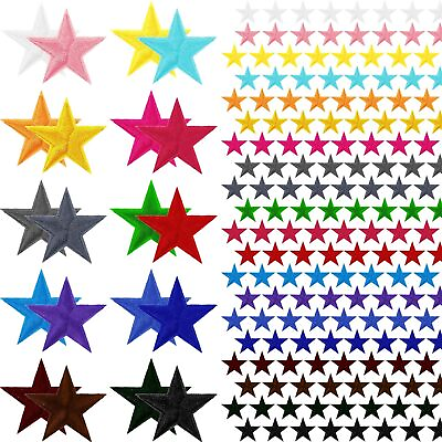 #ad 80 Pcs Star Iron On Patches Mini 5 Star Patches Star Sew On Patches Decorative
