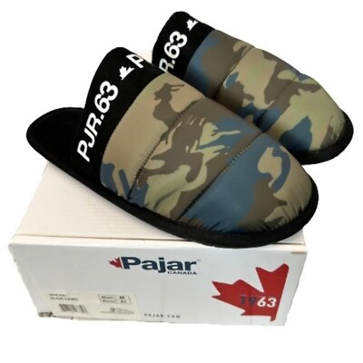 #ad Pajar Canada Stevie Camo Slip On Slippers Rubber Bottom Women#x27;s Size 41 NEW