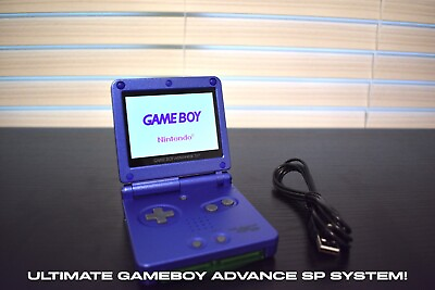 #ad Nintendo Gameboy Advance SP Game Boy AGS 101 Pokemon Blue Console IPS Screen AMP