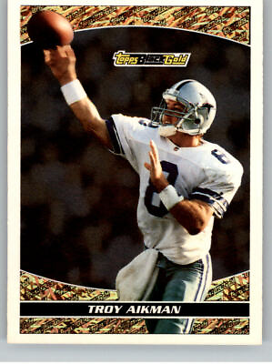 #ad 1993 Topps #8 Troy Aikman Black Gold Dallas Cowboys