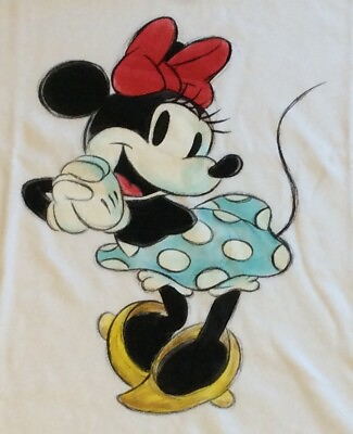 #ad Disney Women#x27;s Minnie Mouse Short Sleeve White T Shirt Choose Size Ships Free