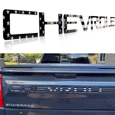 #ad Tailgate Insert Letter For Chevrolet Silverado 1500 2019 2022 2024 Rear Emblem